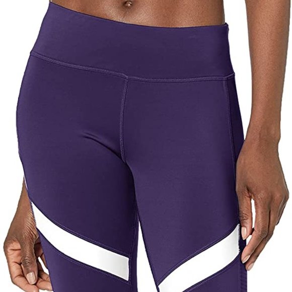 🆕Reebok Women's Training Essentials Workout Mesh Leggings, Dark Orchid, XS, NWT - Picture 2 of 12